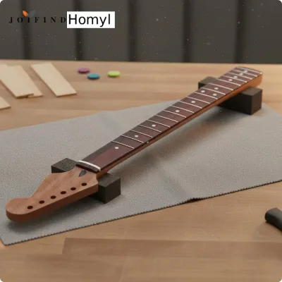 Homyl Matte Finish ST-Style Electric Guitar Neck Pre-Slotted Fretboard Tonewood Guitar Neck Long-Lasting Build Musical Instrument Part Sleek Playing Feel for Musicians