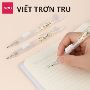 Bút chì kim bấm Deli ngòi 0.5 / 0.7 mm bút chì bấm cao cấp vỏ trong suốt kèm đầu tẩy ngòi chì dành cho học sinh văn phòng - SH102