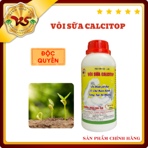 Vôi Sữa CalciTop: Ổn định pH Đất Ức chế mầm bệnh cải tạo đất - chai 500ml