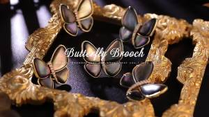 Spot Goods ! Wholesale popular butterfly brooch made from natural mother-of-pearl same style as Wan Zhous gift brooch