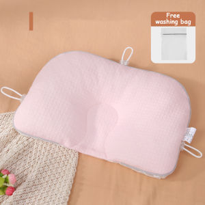 Orzbow Double-sides Newborn Baby Head Shaping Pillow Soft PE Hose Filling Pillow with Breathable Mesh Fabric Infant Head Shape Correction Pad Prevent Baby Flat Head