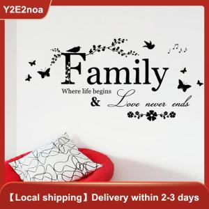 【Y2E2noa】 Family Letter Quote Removable Vinyl Decal Art Mural Home Decor Wall Stickers