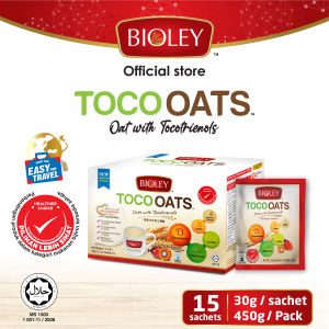 BIOLEY Toco Oats - Oat dengan Tokotrienol (Kotak) | Oats with Tocotrienols In Box (30g X 15s)