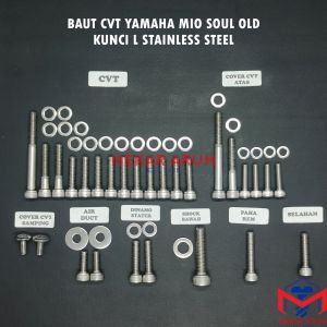 Baut CVT Mio Soul Old Lama Kunci L Stainless Steel