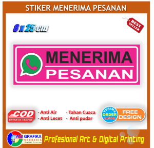 Stiker menerima pesanan petunjuk terima order banyak acara sticker toko warung restoran gerobak dll