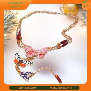 ❣️❣️❣️ Exaggerated Multi-layer Long Metal Chains Butterfly Necklace Bohemian Style Womens Fashion Summer Beach Jewelry Accessories