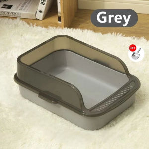 Cat Litter Box Cat Poop Tray With Scoop Anti Spill Thick Easy To Clean Deodorization Leakage