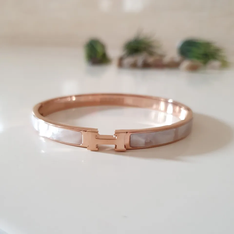 Hermes bangle rose on sale gold