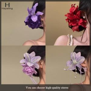 Hayating 1PC Bohemian Vacation Style Flower Hair Clips Fashion Simulation Flower Hairpin For Women Girls Sweet Hair Accessories Gifts