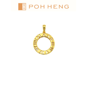 Poh Heng Jewellery 22K Roman Numeral Pendant in Yellow Gold[Price By Weight]