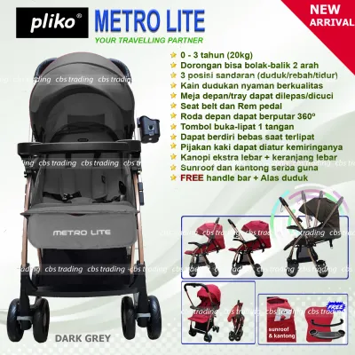 Pliko Baby Stroller Metro Lite 508AL - Pliko Metrolite 508 Lightweight Travelmate - Kereta Dorong Bayi