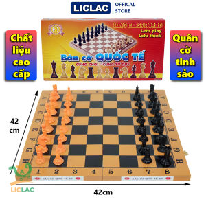 Bộ cờ vua Huê Tân size Lớn kích thước bàn cờ 42cm x 42cm Đồ chơi trẻ em được làm bằng nhựa Cao Cấp an toàn Đồ chơi giáo dục Boardgame Việt Nam - LICLAC
