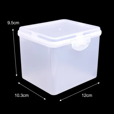 GS with Lid Storage Box Rectangular Shape Multi-purpose Storage Case Transparent Clear Small Thing Container Storing Jewelry Headband