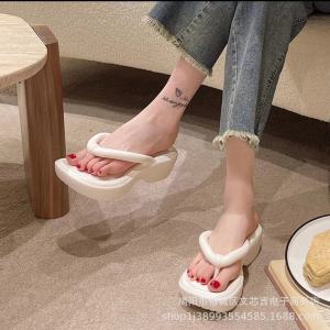 Free Shipping Thick-Soled WomenS Wedge Sandals EVA Slippers WomenS Summer Outdoor Wear Height-Increasing Sandals Summer Sandals WomenS Summer Outdoor Wear