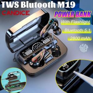 Bluetooth headset TWS headset with 5.1 chip with battery capacity multi-function headset LED electronic display flashlight mobile power three-in-one mobile power charger headset super bass original ear pads bluetoothoriginal  realfit f2 max earbuds