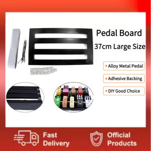 [New Arrival] Guitar Effect Pedal Board 37cm Large Size Alloy Metal DIY Case Effects Pedalboard Cases for Electric Guitar with Adhesive Backing