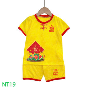 Bộ đồ nút tàu hình tết vẹn tròn Bé trai và gái cho bé từ 6kg-30kg.NT19.