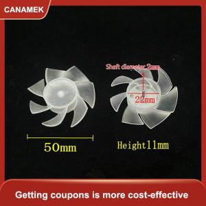 【CANAMEK】 1 PC 7 Blades nhựa Fan Blade bên ngoài đường kính 35mm 42mm 50mm 65mm nhựa làm mát Fan Blade cho máy sấy tóc