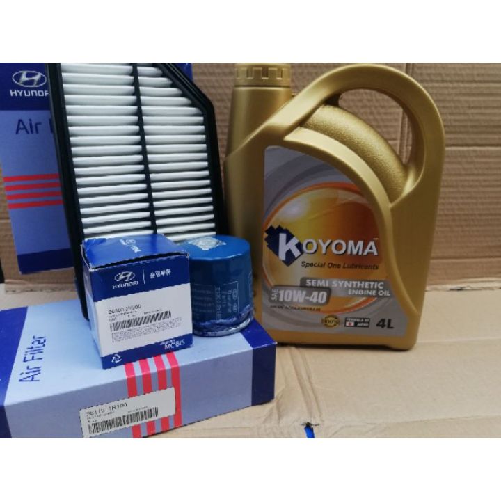 Oilk Filter Rio HYUNDAI VELOSTER, KIA RIO UB AIR FILTER + OIL FILTER + KOYOMA 10W40 ...