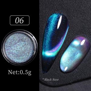 UR SUGAR 0.3g/Box Silver Moon Cat Powder Blue Purple Cerise Sparkling Magnet Cat Effect Chrome Pigment Dust UV Gel Polish Nail Art Decorations