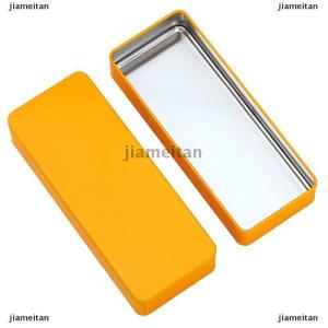 [COD] jiameitan กล่องเก็บของทรงสี่เหลี่ยมทำจากโลหะหลากสีพร้อมฝาปิดกล่องดีบุกขนาดเล็กกล่องเปล่ากล่องเก็บของ