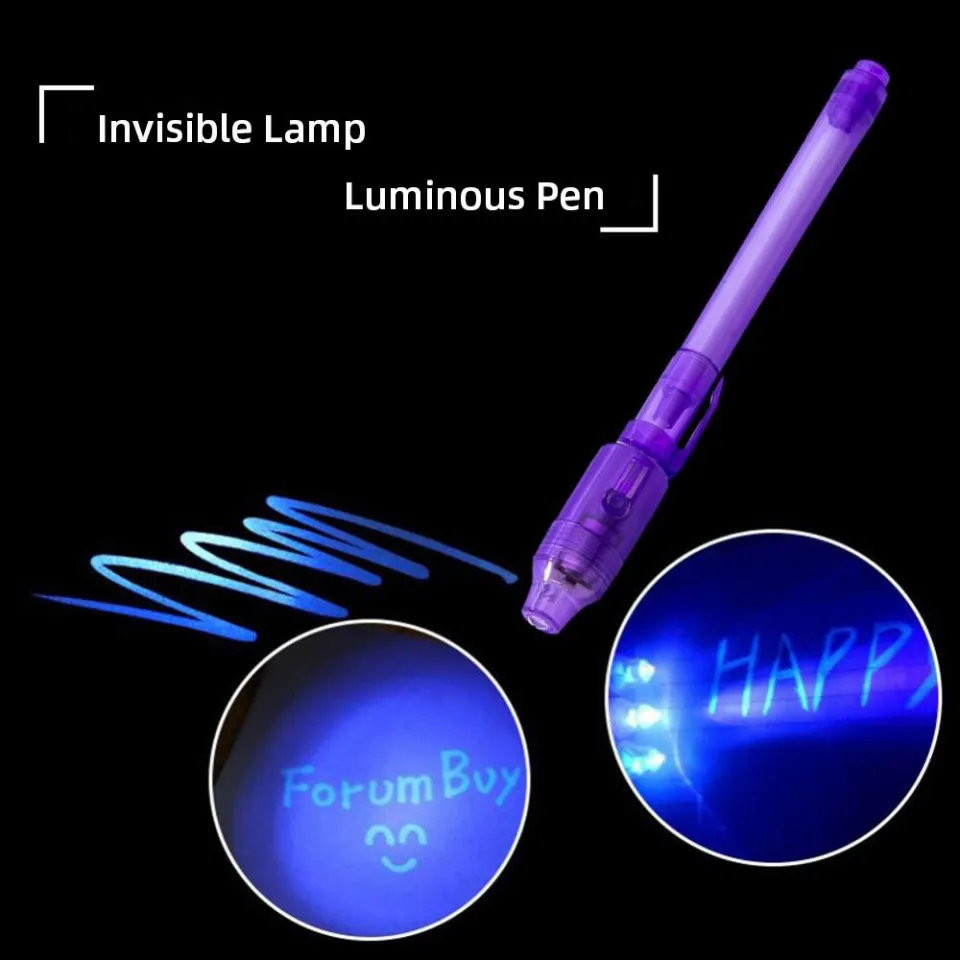 【Ready Stock】Uv Pen MAGIC PEN toy Invisible Ink Pen with UV Light  Blacklight Pens Write On Any Surface transparent word