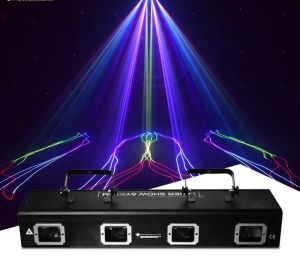 Đèn Laser 4 Cửa 7 Màu  Đèn Cảm Ứng Theo Nhạc Dùng Cho Sân Khấu  D j [ TD ] .