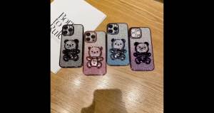 Plating glitter soft casing for Infinix Tecno pop 5 LTE Bd4 bd4a bd4i phone case TPU 3D cute cartoon bear stand silicone shockproof protcetion phone cover