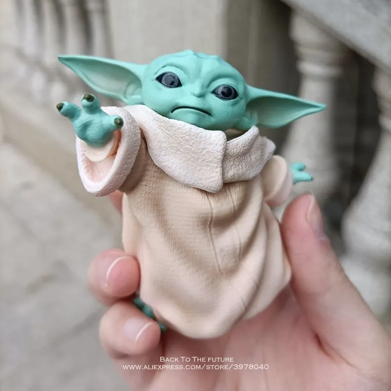 8cm Disney Star Mandalorian War Star Little Baby YODA moving Toy