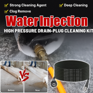 &quotOne Flush Clean&quot Water Rat Nozzle High-Pressure Drain Cleaning Set Sewer Drain Pipe Cleaning Set Cleaning Clogged And Soiled Sewers And Drains