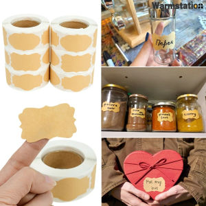 300ชิ้น/ม้วนแฮนด์เมด DIY ฉลากสมุดกระดาษคราฟท์เบเกอรี่สติ๊กเกอร์ตกแต่งขวดปิดผนึกแท็กซองป้ายป้าย