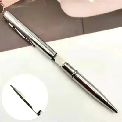 Ballpoint Pen 2 in 1 with Blade Multifunctional Stationery Gift Knife Pen5pcs