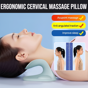 Ergonomic Cervical Massage Pillow Corrective Cervical Neck Massage Pillow Correction Of Neck Relaxation Massage Pillow