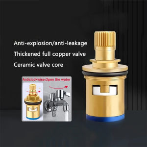 Brass Replacement Faucet Valve Core Double Sink Basin Kitchen Wall Water Tap Headwork Cartridge Spindle Ceramic Copper