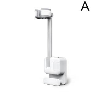 Angle Adjustable Hair Dryer Holder Non-Drilling Wall-Mounted Hair Dryer Stand For Bathroom Free-hand Lazy Storage Rack Shelf