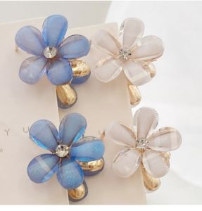 Jepit Rambut mini Gaya Korea Untuk Wanita bahan stanless Bunga Flower warna warni