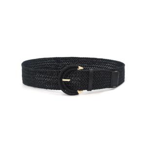 Bohemian Woven Wide Waist Belt for Women Adjustable Semicircular Clasp Design Braided Waistband Dress Accessory