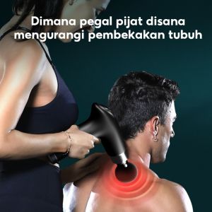 Alat pijat MASSAGE GUN - DEEP TISSUE MUSCLE MASSAGER GUN-HITAM/Massage gun/ Alat pijat Alat Pijat Elektrik layar elektronik/Massage Gun Pijat Otot Dalam Untuk Bersantai Alat Pijat/Deep Tissue Muscle Alat pijat/elektrik pijat