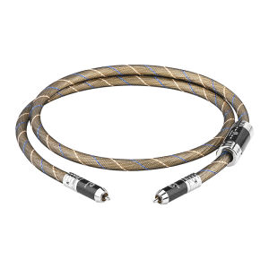 HiFi RCA Coaxial Cable OCC Sterling Silver Plated 75Ω Digital Audio Cable Carbon Fiber Self-locking Plug for Decoder Amplifier