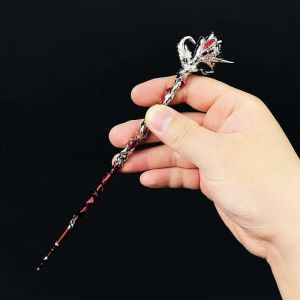 Love and Deepspace Sylus Silver Demon Scepter Metal Wand ModelCane Prop for Cotton Doll BJD Photography Game Anime Collectible Figure Ornament Fans Gift