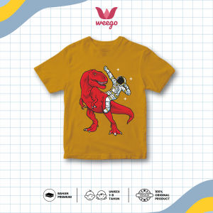 My In Baju Kaos Distro Anak Laki Laki Tangan Pendek Usia 1-11 Tahun Motif Dino Dan Astronot Basic Catton Combed 30s K107
