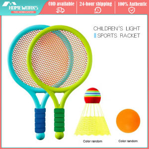 3-5 Years Old 1Set Badminton Rackets Elastic Tennis for Kids Parent Child Interactive Indoor Outdoor Sports Toy
