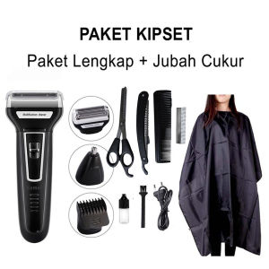 Mesin Cukur 3in1 Multifungsi KEMEI Trimmer Shaver Cas Elektrik Untuk Rambut Kepala Kumis Jenggot Bulu Hidung