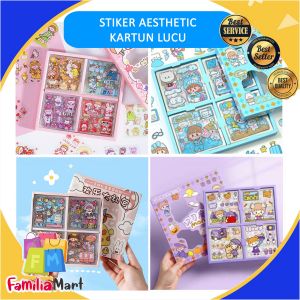 100 Lembar Stiker Kartun Korea Lucu Anti Air Dekorasi Handbook DIY