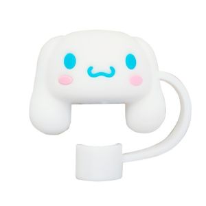 Sanrio My Melody Hello Kitty Kuromi Cinnamoroll Cartoon Cute Silicone Straw Hat Creative Kawaii Dust Cap Straw Accessories