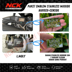 PAKET EMBLEM HUGGER + SENSOR STAINLESS MIRROR VARIO 125 150