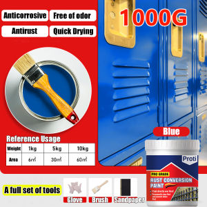 🔥No Need To Remove Rust🔥Anti Rust Converter Paint 1kg with brush for Rusty Metal Steel Stair Railings Bubong Rusty Protect