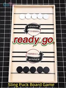 Fast Sling Puck Game Table Hockey Board Foosball Winner Slingpuck Wooden Educational Family Toys