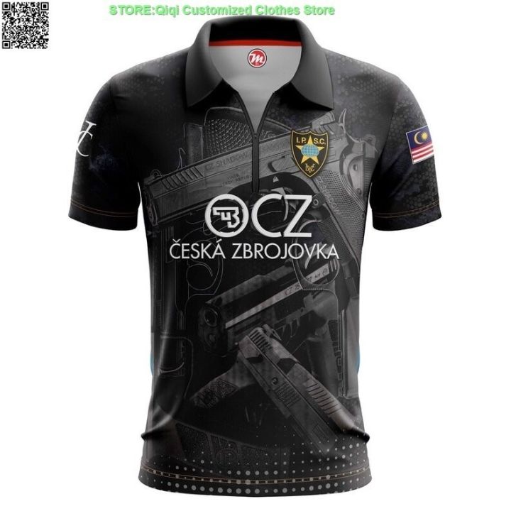 CZ Czech á zbrojovka IPSC 3D POLO SHIRT ZIPPER CUSTOM NAME 1 | Lazada PH