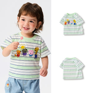 balabala Baby Short Sleeve T-Shirt White Summer Thin Boys Girls 2025